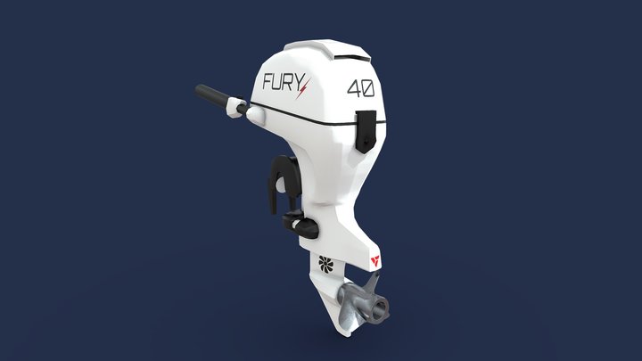 Boat Motor 3D Model