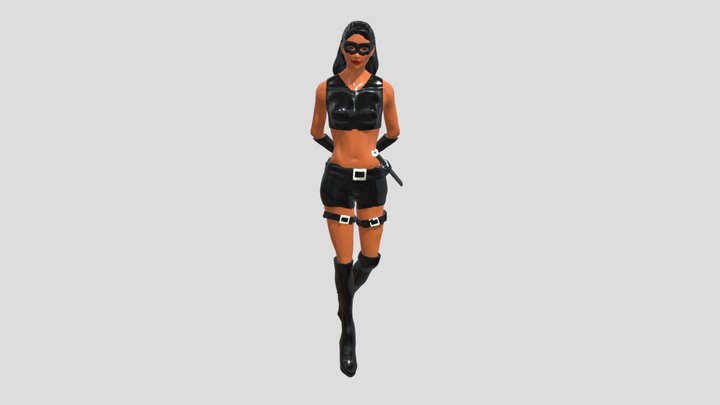 Female samurai 3D Model