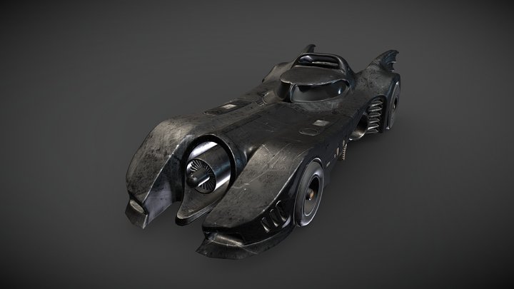 Batmobile (1989) (Texture Set 1) 3D Model