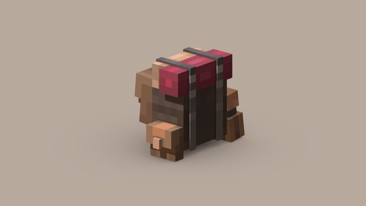 Hiking Backpack 3D Model