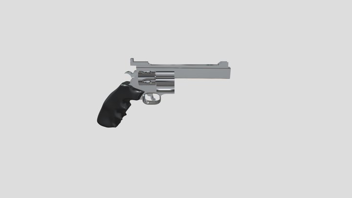 リボルバーモデルガン（未テクスチャー）revolving model rifle 3D Model