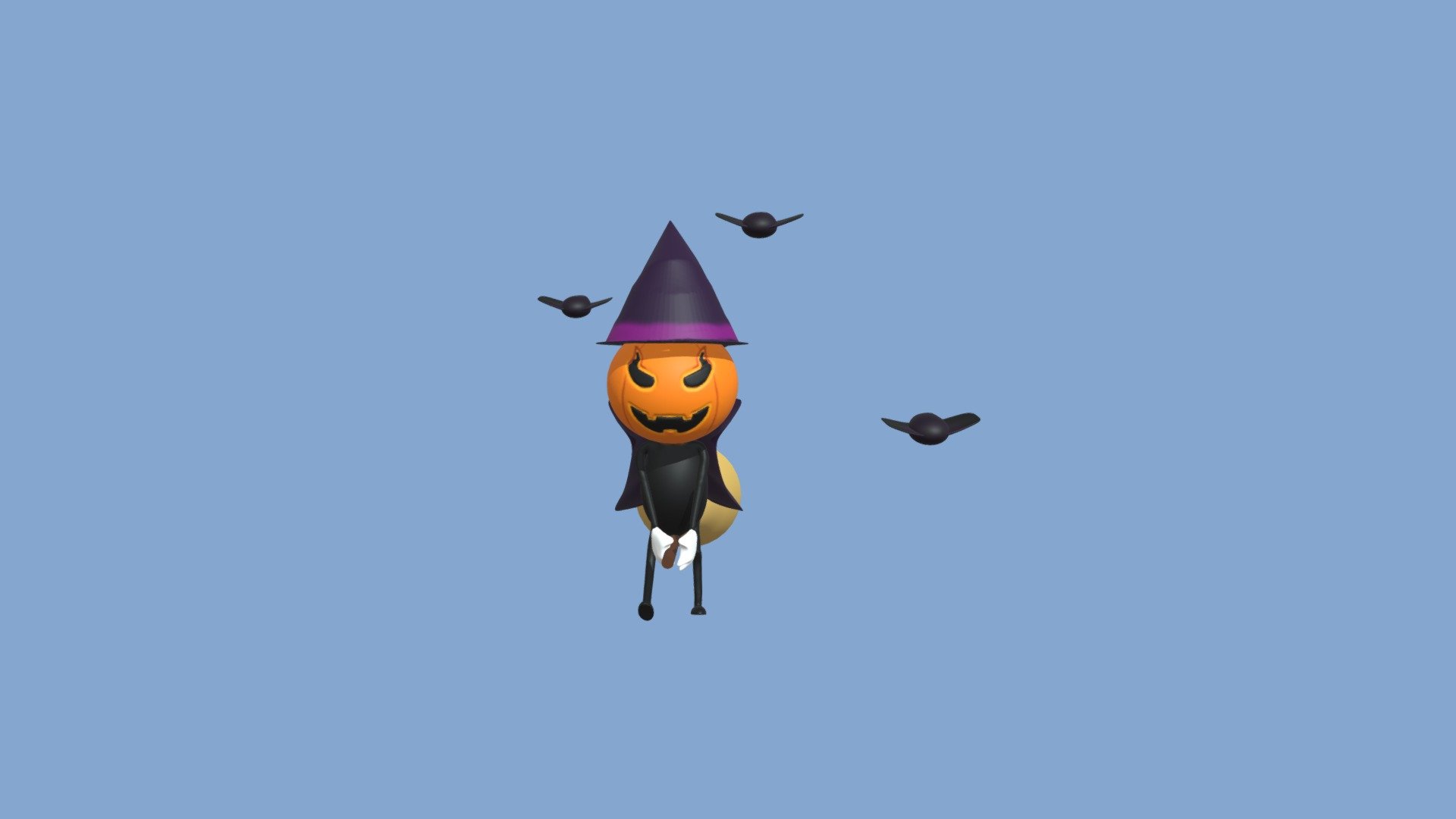 Mr. Pumky With Ghost Bat