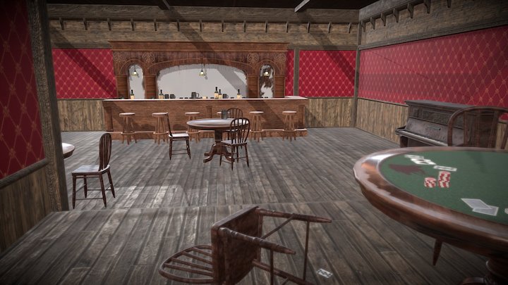 Western Saloon 3D Model