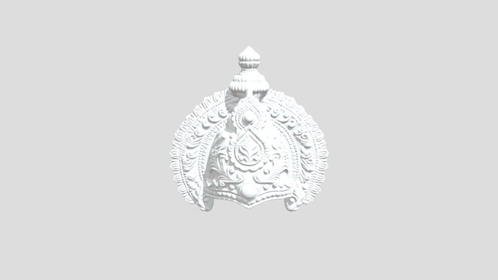 Ornate Silver Crown 3D Model