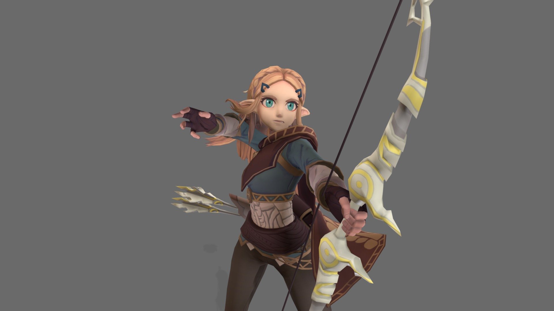 Zelda Archery 3D model by Quenth [a4a277d] Sketchfab