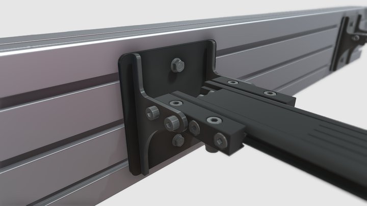JB Falcon Fixed Brackets for Quick Release Bars 3D Model