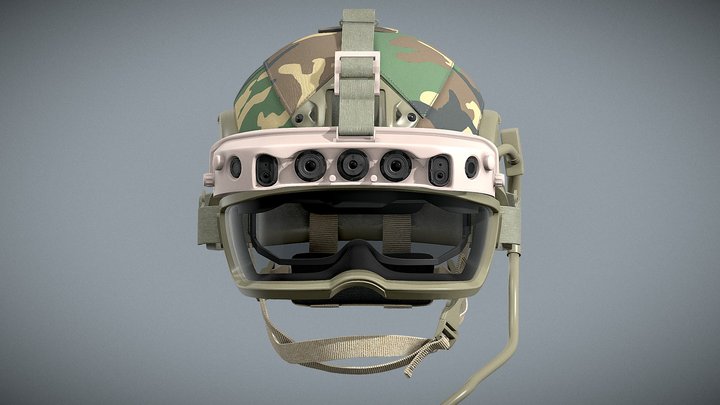 Military Helmet IVAS headset HoloLens Goggles 3D Model