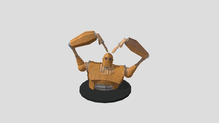 knb127 Iron Giant Posed 3D Model