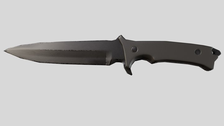 Combat knife 3D Model