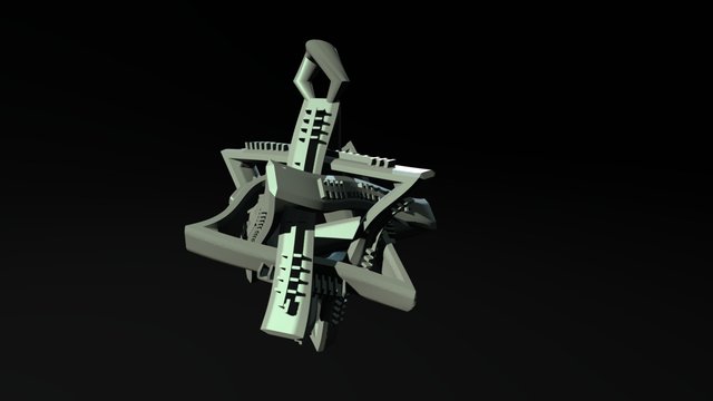 Orderly Ogham Tangle 3D Model