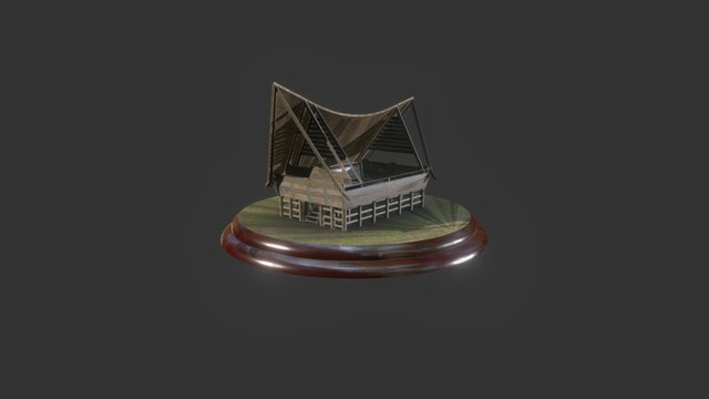 Toba Batak Open Roof 3D Model
