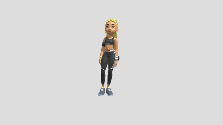 Blonde Girl 3D Model
