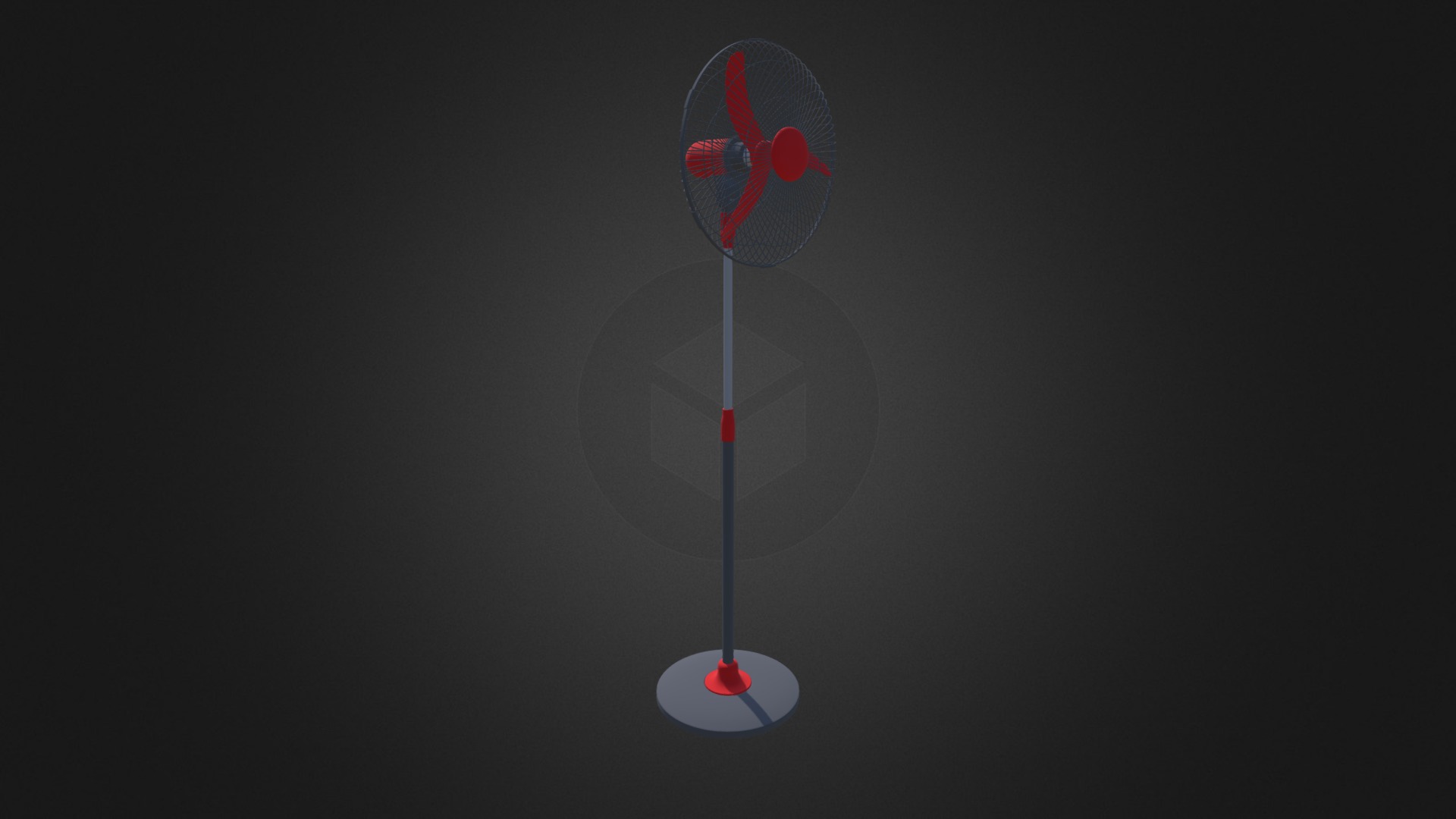 3D model Floor Standing Air Fan 02 - This is a 3D model of the Floor Standing Air Fan 02. The 3D model is about a basketball hoop with a ball in it.
