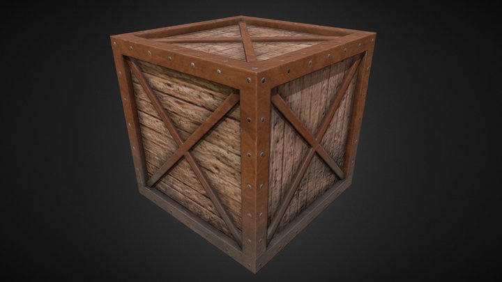 Cargo wooden crates 3D Model