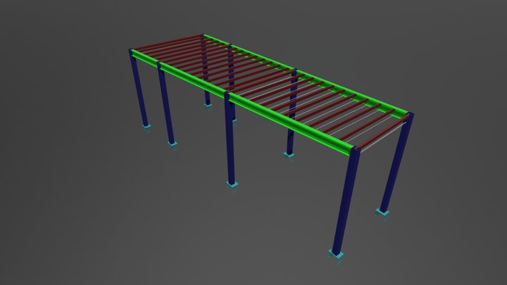 Steel Structure Extension (Job N2) 3D Model
