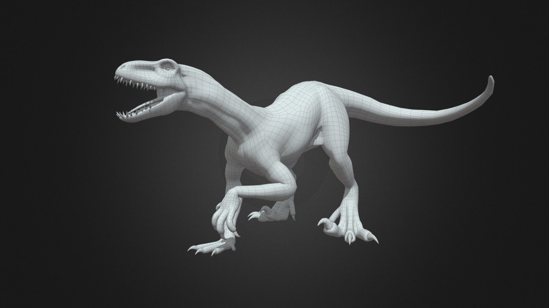 Indoraptor Rigged Basemesh - 3D model by Creature Guard (@creatureguard ...