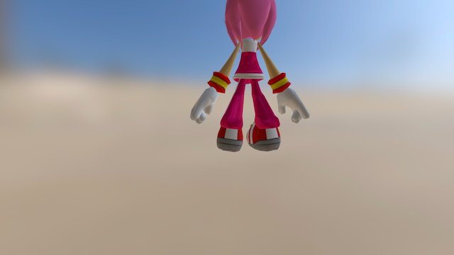 PC Computer - Sonic Riders - Amy 3D Model