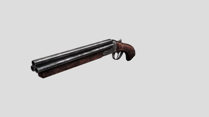 Triple barrel shotgun pistol – Modello 3D gratuito STL