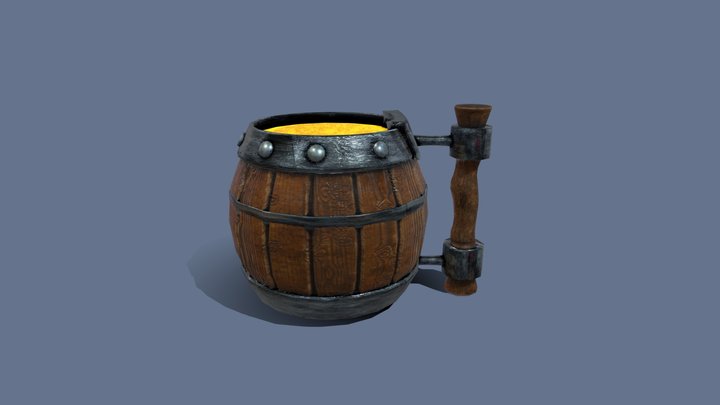Medieval Beer Mug 3D Model