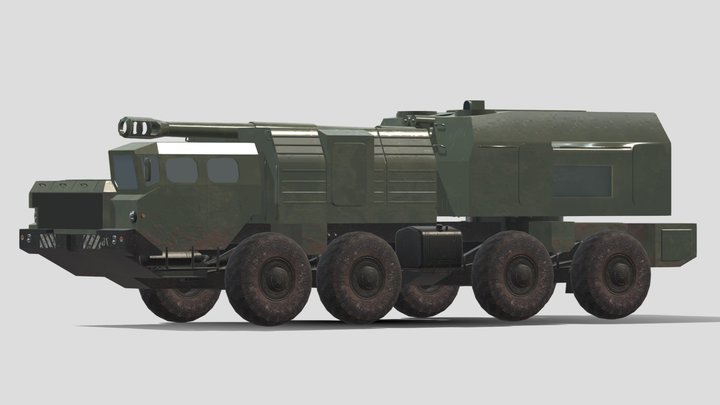 A-222 BEREG SELF-PROPELLED ARTILLERY – Modello 3D gratuito STL