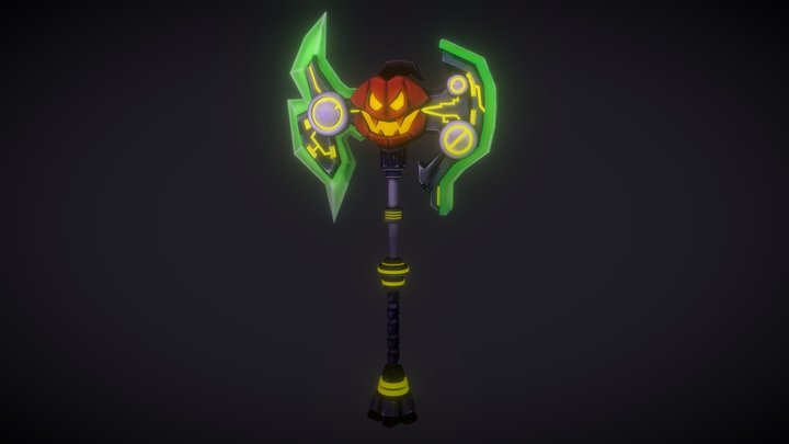 Sci-Fi Pumpkin Weapon 3D Model