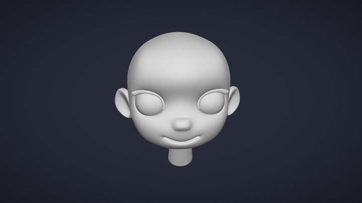 Basic Character Head 3D Model