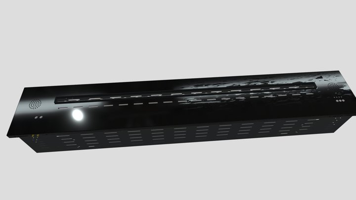 3D Fireplace AFW150 With Smart Phone 3D Model