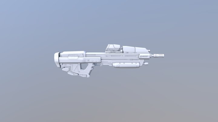 Halo Reach MA37 Assault Rifle Fan Art 3D Model