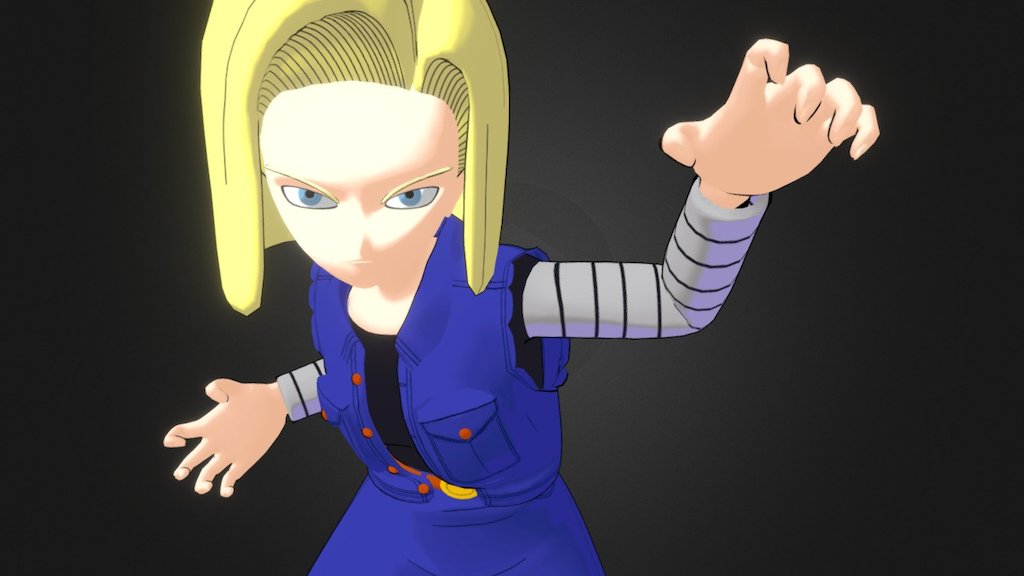 Android 18 - 3D model by discontinued (@discontinued) a4b5d7