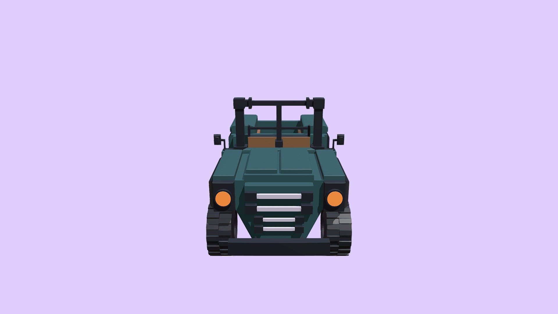 Low Poly 4x4 War Off Road Car