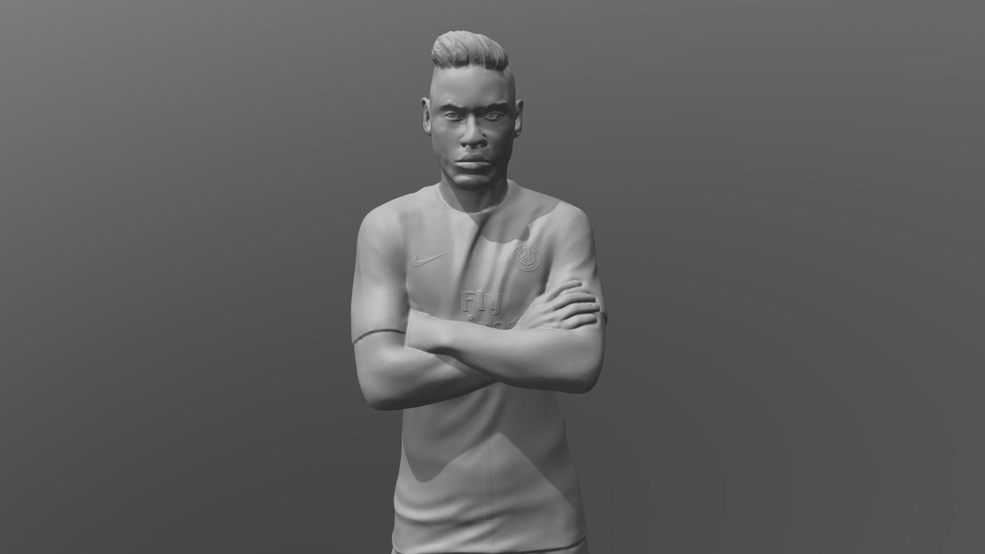 3D model Neymar for 3D printing - This is a 3D model of the Neymar for 3D printing. The 3D model is about a person with the arms crossed.