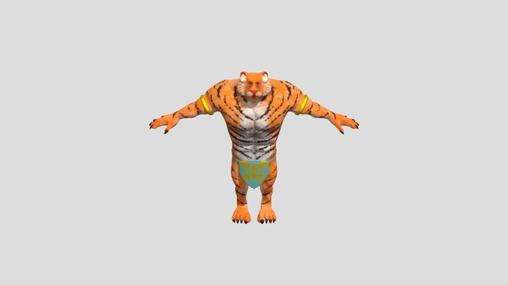Tiger Character 3D Model