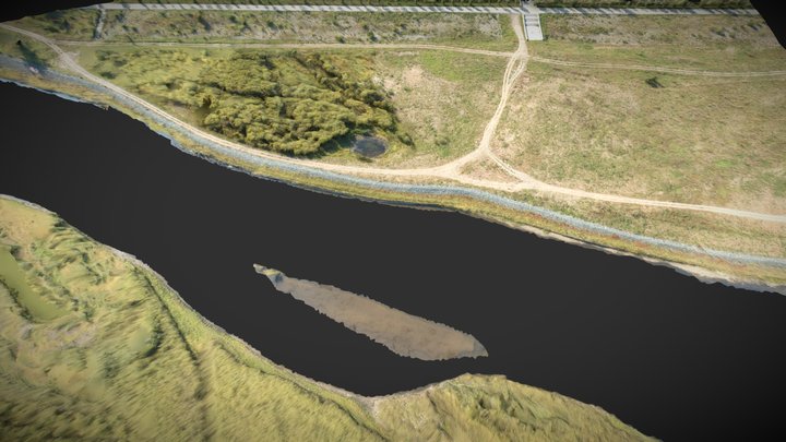 Grassland, levee, track and riverway – Modello 3D gratuito STL