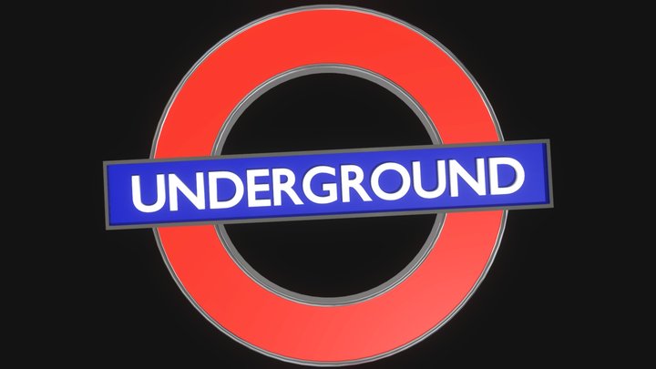 London Tube Logo 3D Model