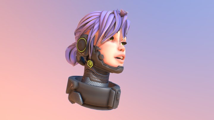 Cyber Girl 3D Model