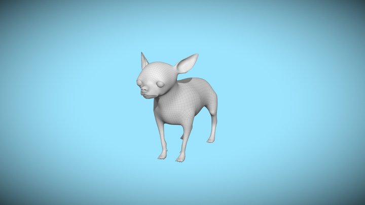 DOG CHIWAWA RETO 3D Model