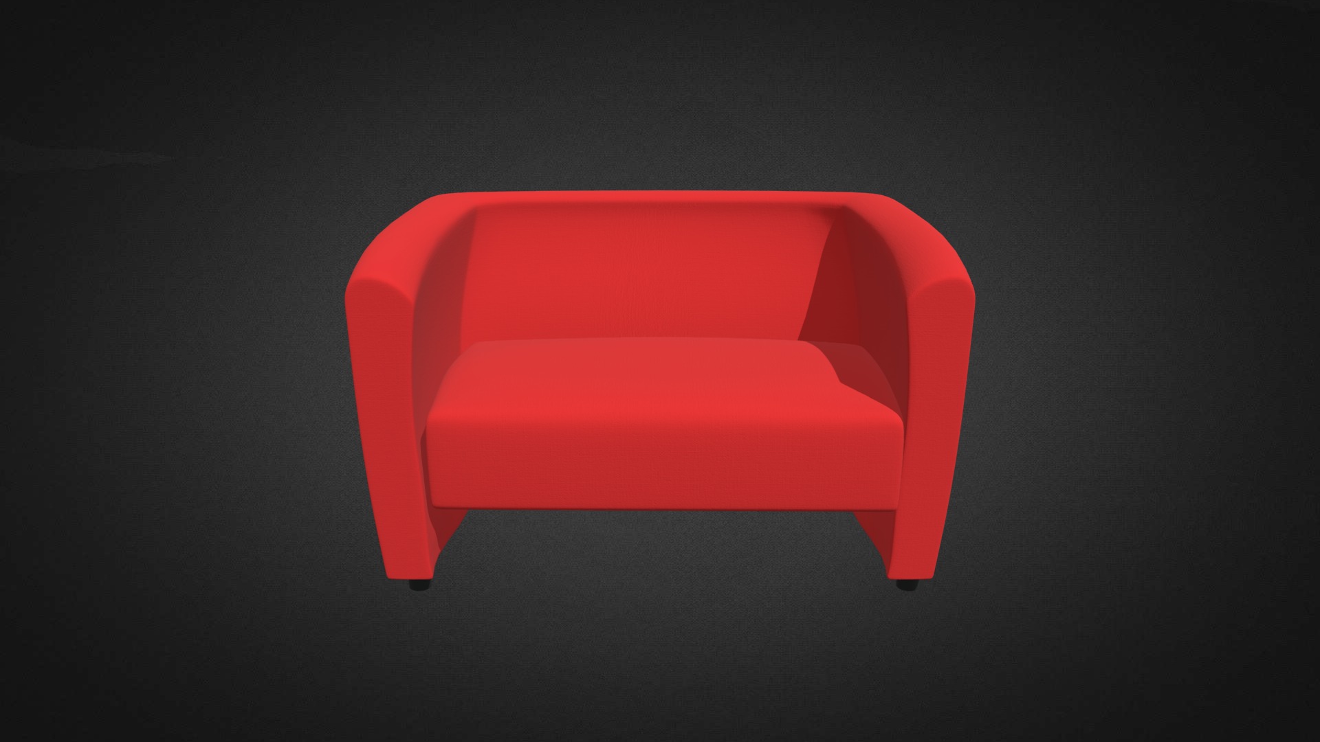 3D model Fabric Jo Jo Sofa Hire - This is a 3D model of the Fabric Jo Jo Sofa Hire. The 3D model is about a red square with a black background.