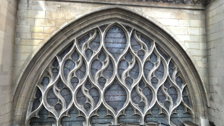 Façade occidentale de l'église Saint-Séverin 3D Model