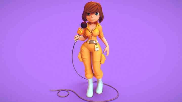 April Oneil - TMNT (1987) 3D Model