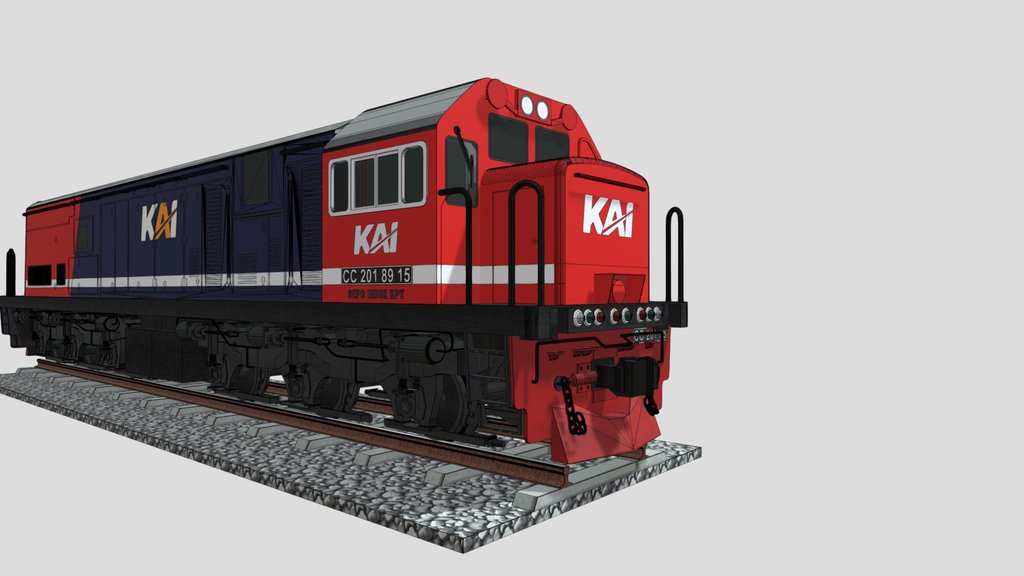 Lokomotif CC 201 88 Red & Blue (GE+U18C)
