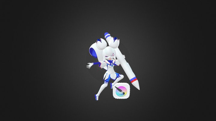 Kiki (krita吉祥物) 3D Model
