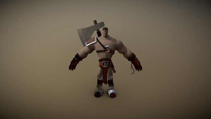 Warrior Retopologia Ian López 3D Model