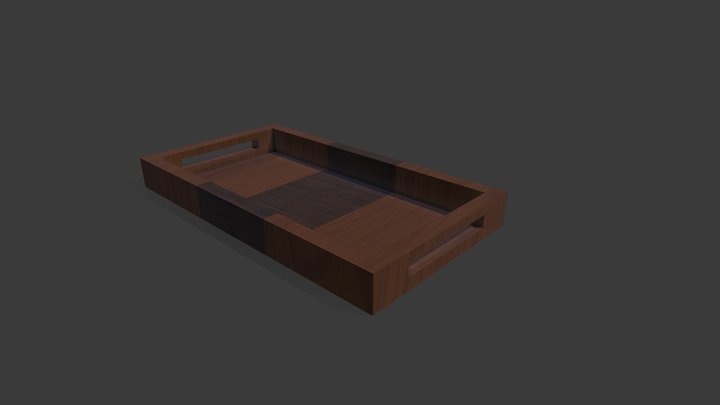 Wood Tray 3D Model
