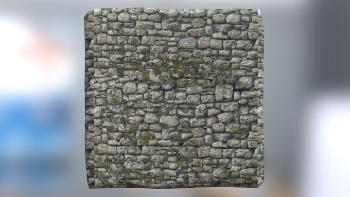 Stone-wall-3.5 X 3.5m-001 – Kostenloses 3D-Modell STL