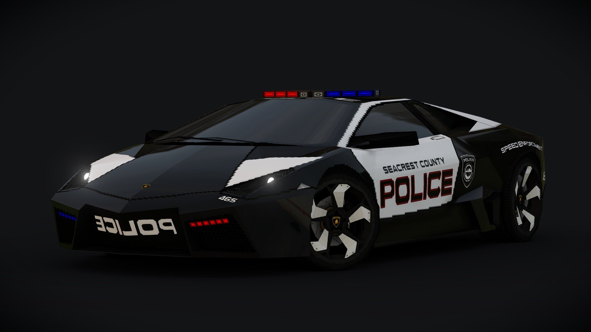 Lamborghini Reventon Police PSX - 3D model by 風籟_Furai