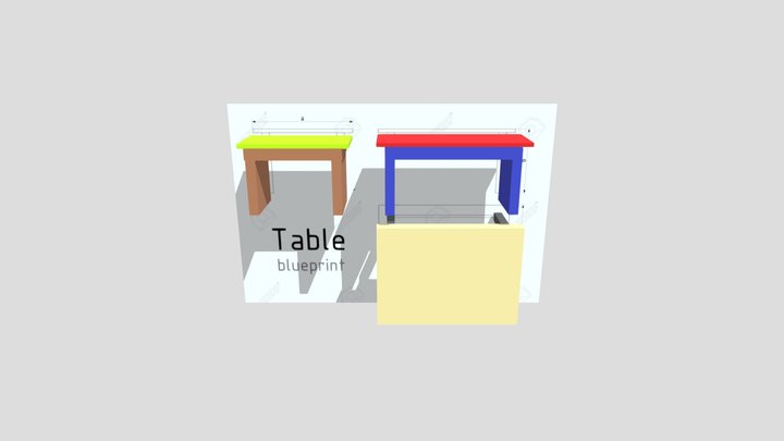 tugas 3 meja 3D Model