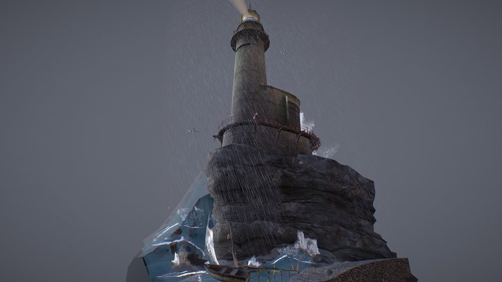 DAE Diorama - By the ocean 3D Model