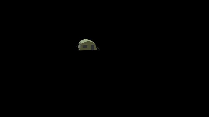 Военная палатка из чикен ган 3D Model