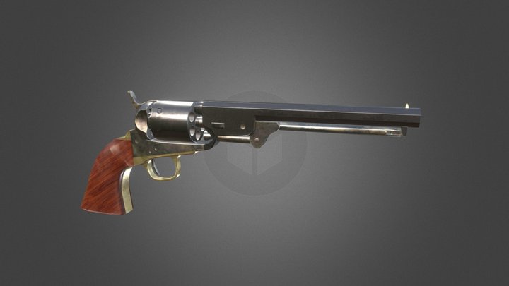 Colt 1851 Navy Revolver 3D Model