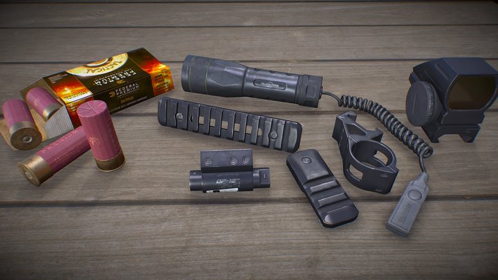 Weapon Accessories 3D Model